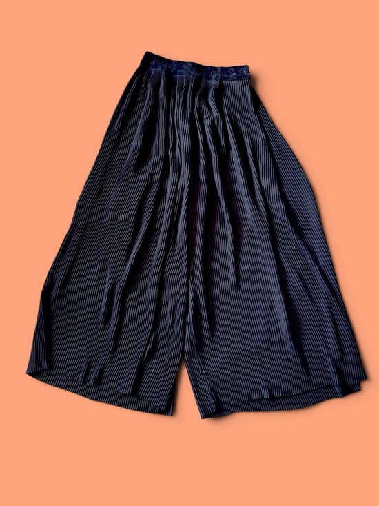 Zara Pants - Zara Black Pleated Wide-Leg Culotte Pants